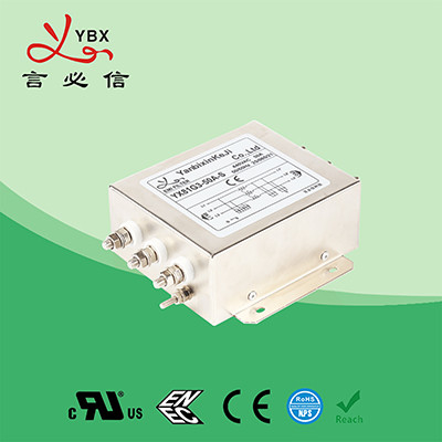 380V 440V filtro da compatibilidade eletrónica de EMI Filter Low Pass Noise de 3 fases com parafuso