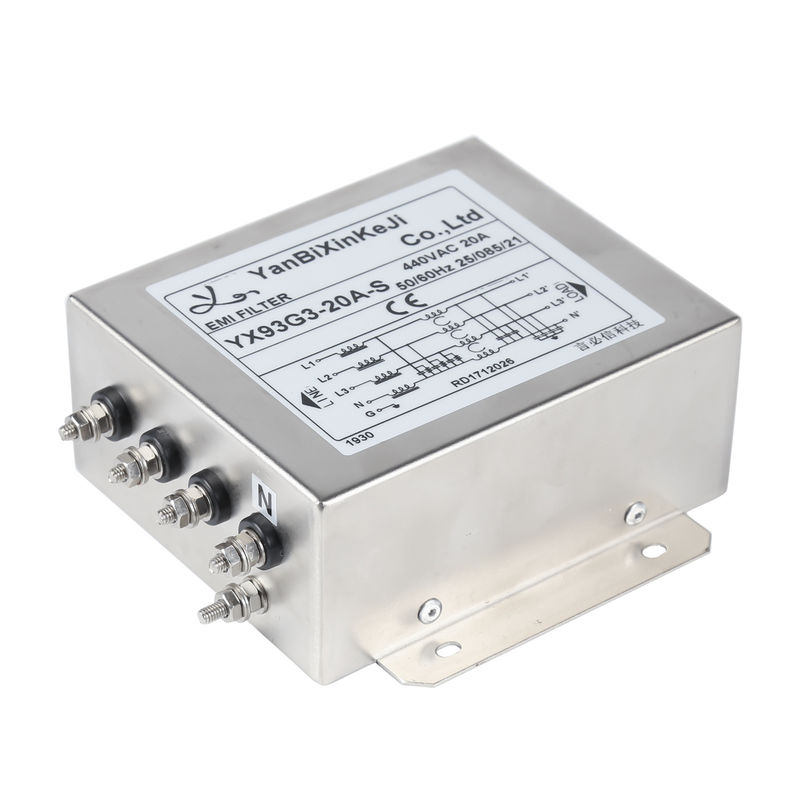 3 Fase 4 Filtro EMI de fio 380V/520V