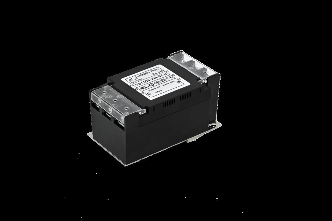 Filtro monofásico de plástico seguro EMI/EMC Filtro com cobertura de bloco terminal