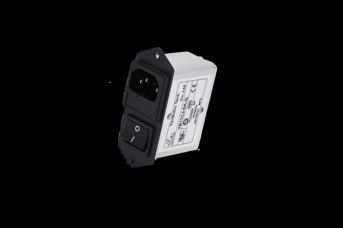 Filtros EMI AC 110V/250V Módulo de Entrada de Alimentação 10A Com Interruptores Verdes
