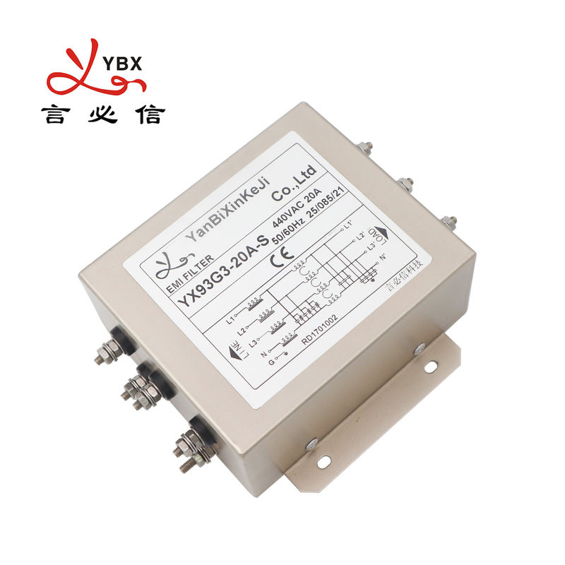 YX93G3 20A Filtros EMI de 3 fases Filtro de potência EMI para VFD