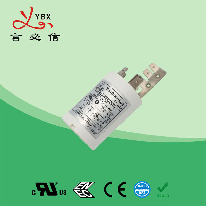 Filtro de ruído plástico da fonte de alimentação de Yanbixin 250V 16A para o aparelho eletrodoméstico branco